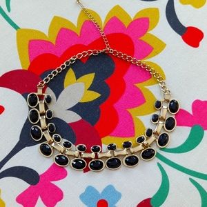 Talbots Necklace, Worn Once, Gold and Black Detail